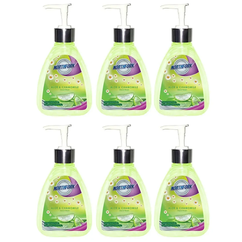 6PK Northfork 250ml Hygienic Cleaning Liquid Hand Wash Aloe Chamomile Hygiene