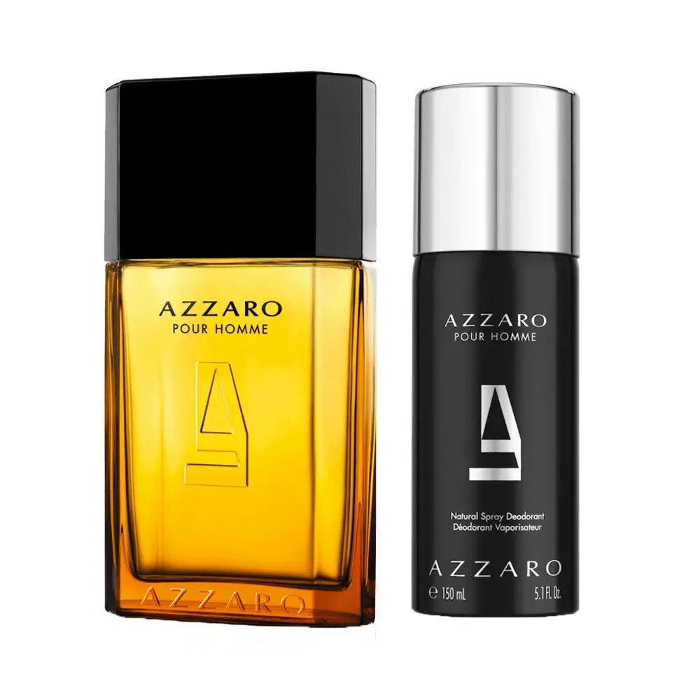 2pc Azzaro Pour Homme Coffret 100ml EDT Fragrance/150ml Natural Spray Set Men