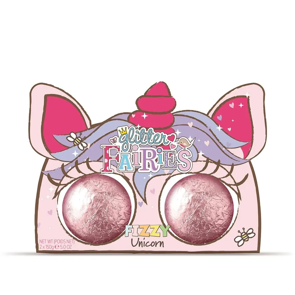 2pc The Luxury Bathing Company 100g Fizzy Bath Bomb Sparkling Fizzer Unicorn