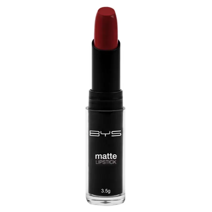 BYS 3.5g Matte Lipstick Velvety Creamy Lip Colour Makeup Cosmetics Fine Wine