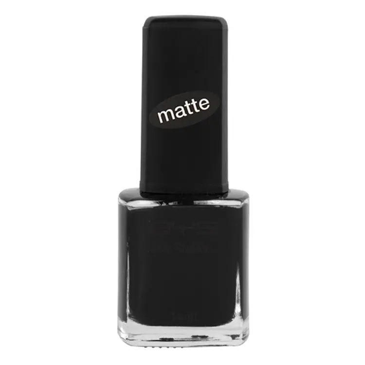 BYS Matte Nail Polish Enamel Lacquer Chip Resistant Lasting Quick Dry BLK 14ml