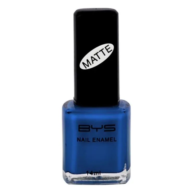 BYS Matte Blue Nail Polish Enamel Lacquer Chip Resistant Lasting Quick Dry 14ml