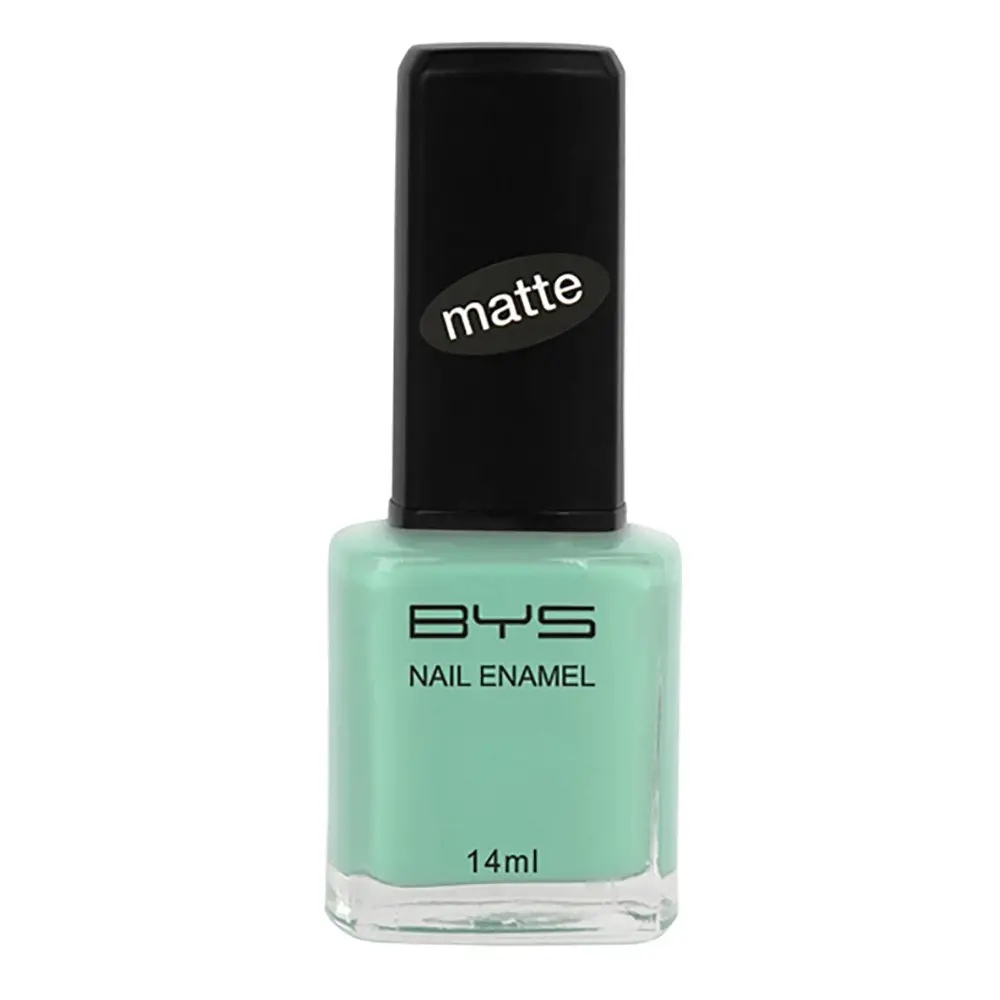 BYS Matte Pastel Mint Candy Nail Polish Enamel Lacquer Chip Resistant 14ml Cyan