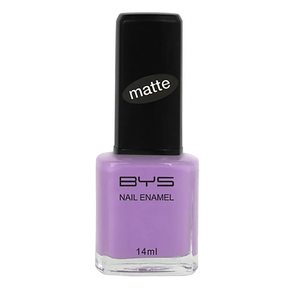 BYS Matte Pastel Violet Frosting Nail Polish Enamel Lacquer Quick Dry 14ml PURP