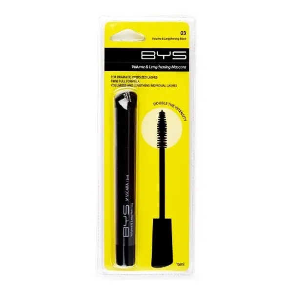 BYS Volume/Lengthening Mascara Beauty Face Eyelash Cosmetic Eye Makeup BLK 15ml