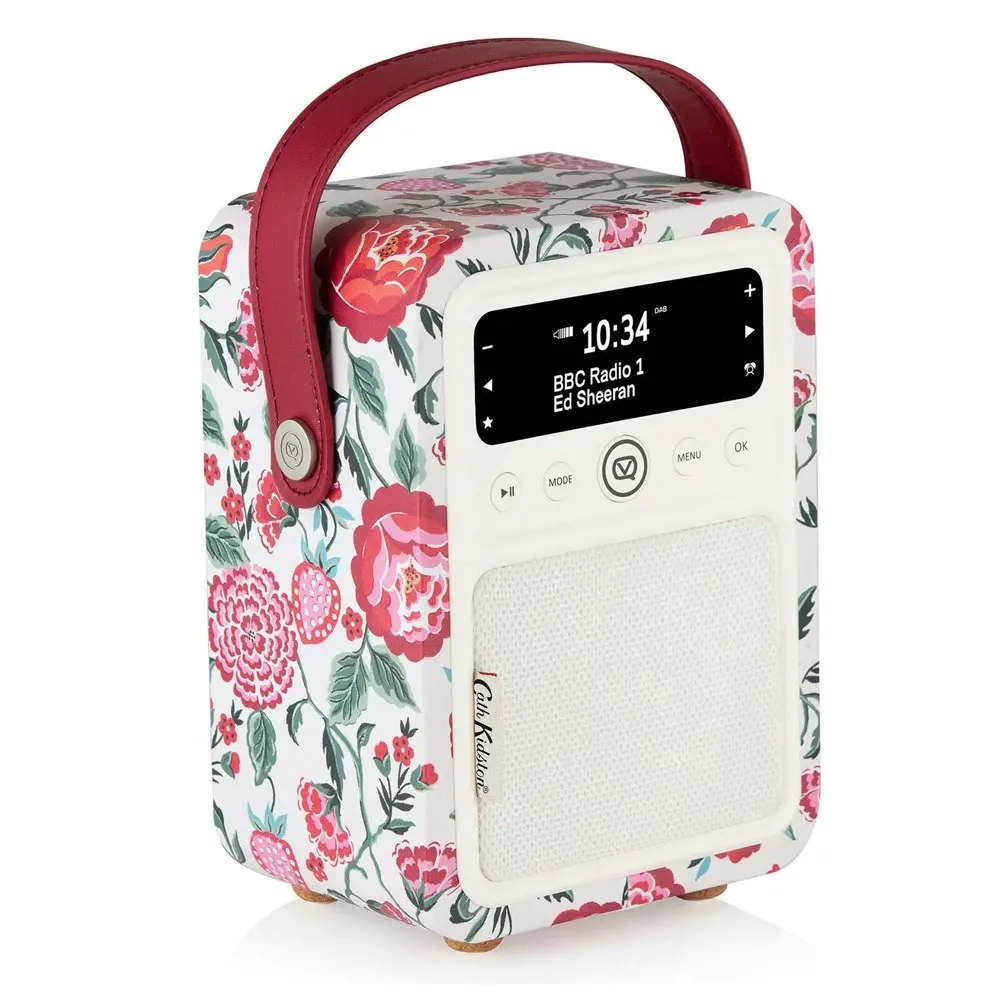 VQ Monty DAB+ Digital FM Radio/Bluetooth Speaker Cath Kidston Strawberry Garden