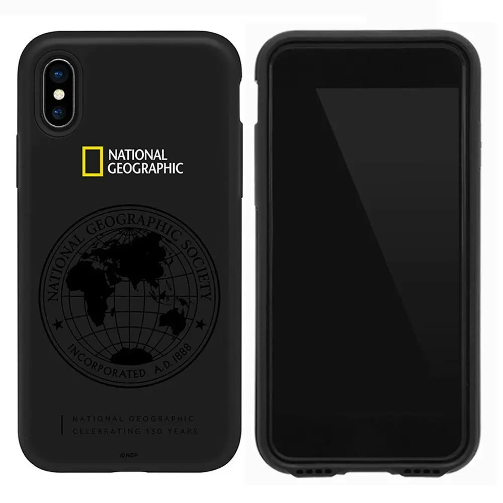 National Geographic Protective Case Cover Protection for Apple iPhone X/Xs Black