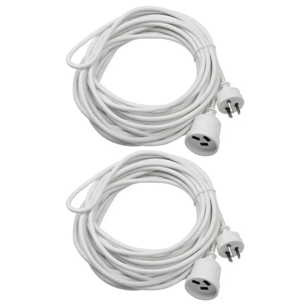 2PK Sansai 7M Power Extension Cord Lead 10A 240V 2400W Max Home Office AU 3-Pin