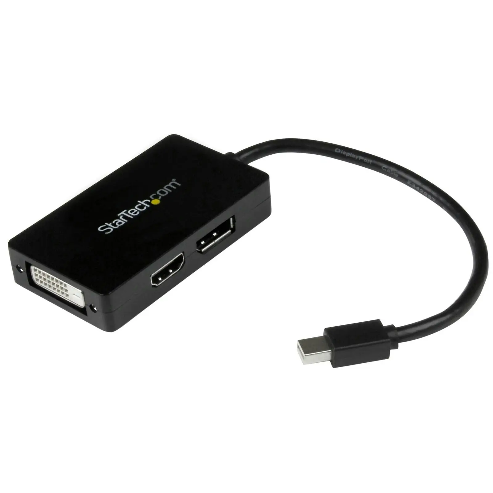 Star Tech Mini DisplayPort To DisplayPort/DVI/HDMI Adapter For PC/Monitors BLK