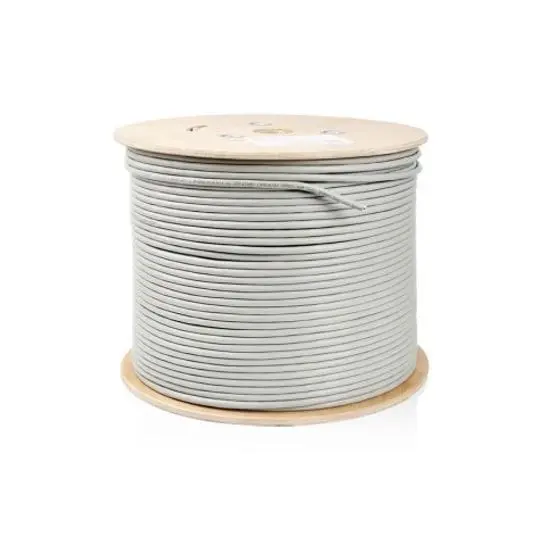 Astrotek CAT6 Cable 305m Roll Grey/White 0.55mm Copper Solid Wire Ethernet LAN