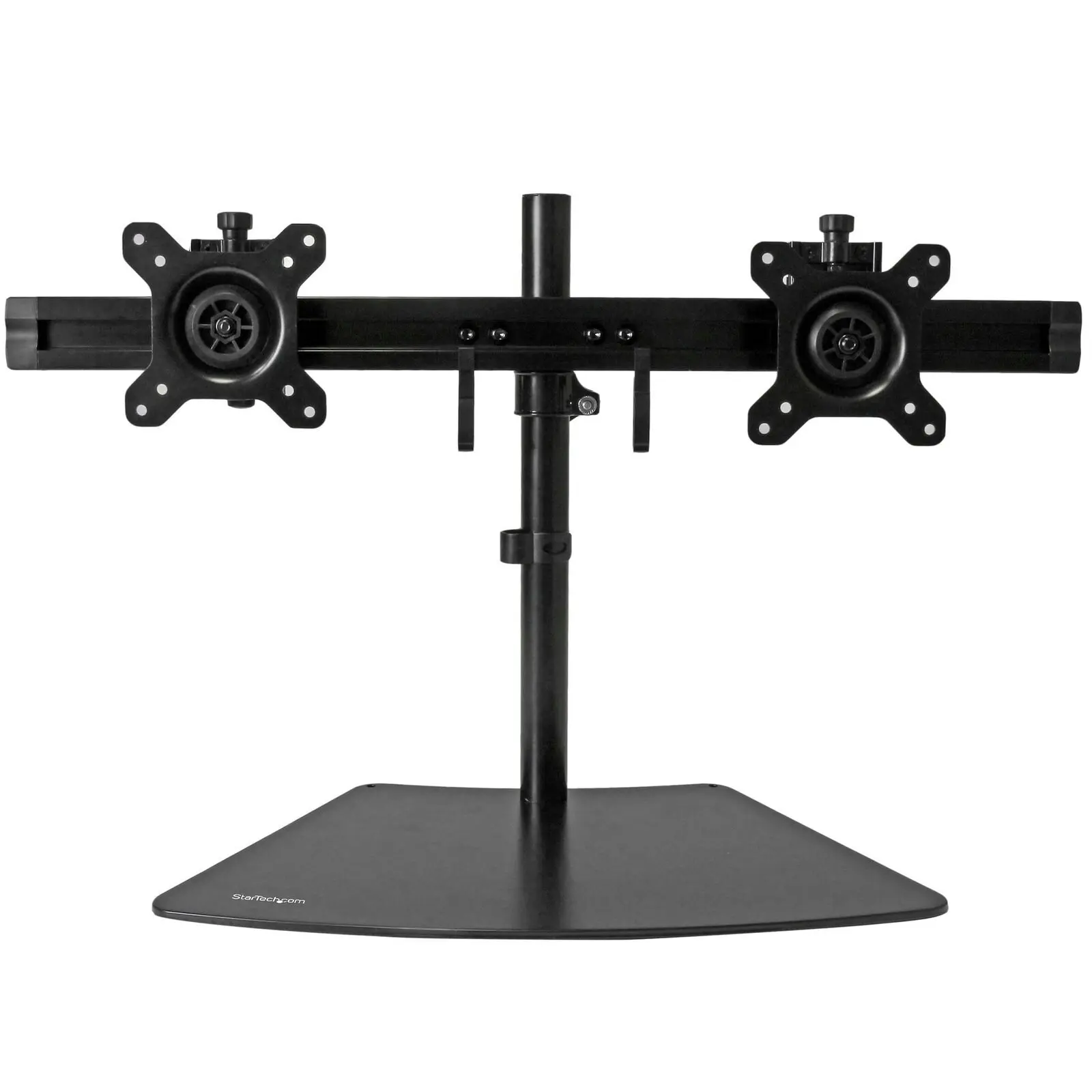 Star Tech Dual Monitor Crossbar Stand VESA 8kg Per Mount for 24in Display Black