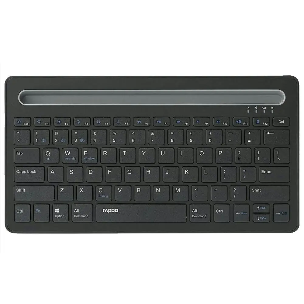 Rapoo XK100 Bluetooth Wireless Keyboard for PC/Computer iPad/Tablet Laptop Black