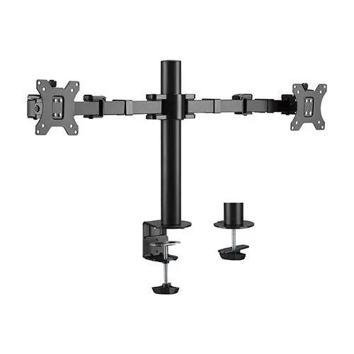 Brateck 87.4cm Dual 17"-32" Monitor Mount Swiveling Arm Steel Articulating Black