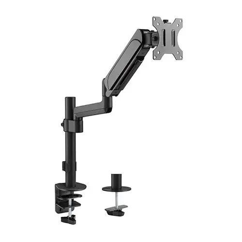 Brateck Single 17"-32" Monitor Desk Mount Gas Spring Arm Pole-Mounted VESA Plate