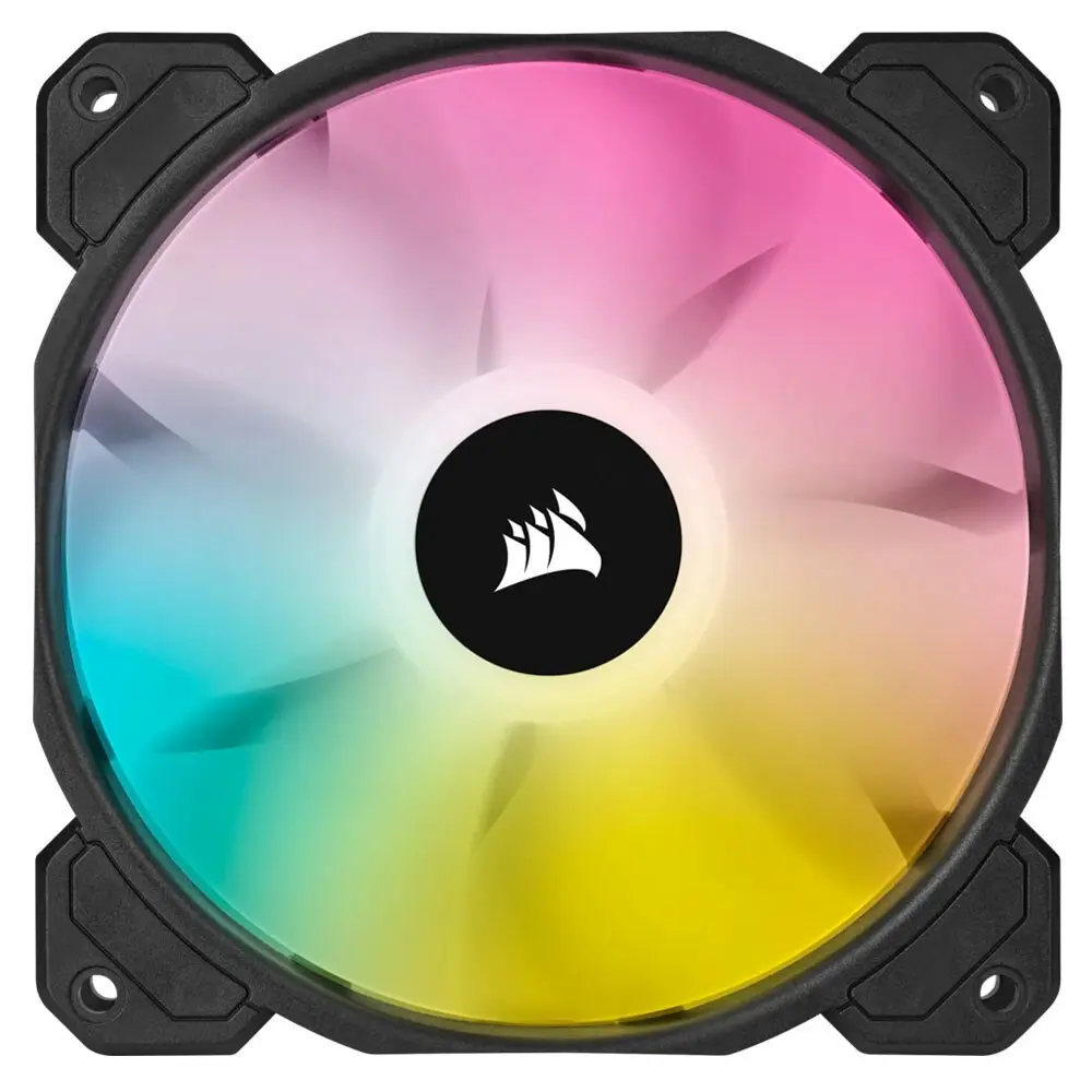 Corsair SP120 RGB ELITE 120mm 47.73 CFM PWM Cooling Fan f/ Gaming PC Case Black