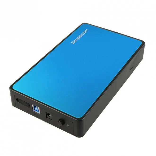 Simplecom SE325 Case Enclosure Cover For 3.5" SATA HDD to USB 3.0 Hard Drive BLU