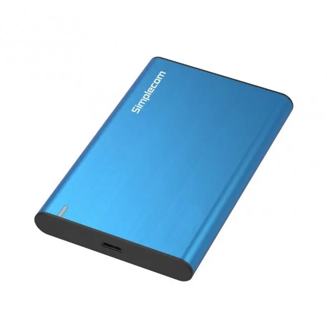 Simplecom SE221 Aluminium Enclosure Case For 2.5'' SATA HDD/SSD to USB 3.1 Blue