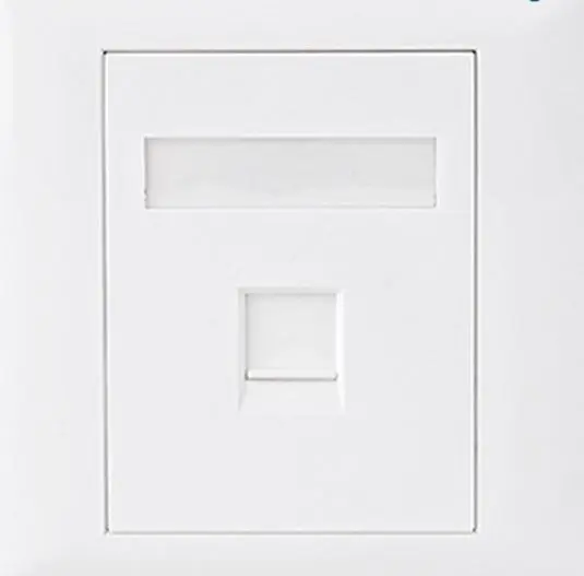 Astrotek CAT5e RJ45 Ethernet Wall Face Plate 8.6x8.6cm 1 Port Socket Kit White