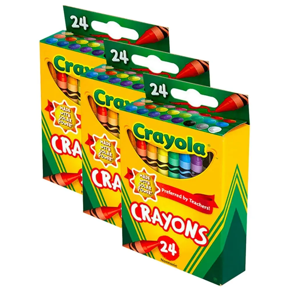 72pc Crayola Crayon Tuck Box Kids Colouring Drawing Arts/Crafts Children 3y+