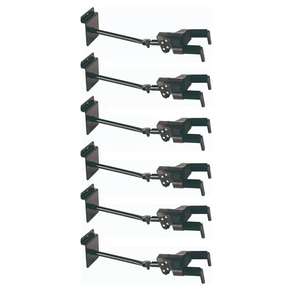 6PK Hercules GSP40SBPLUS AGS Guitar Holder Slatwall Wall Hook Mount/Hanger Rack