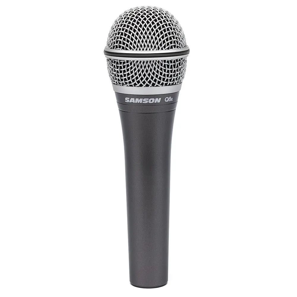 Samson Q8X Professional Studio Super Cardioid Dynamic Vocal Microphone w/ Clips