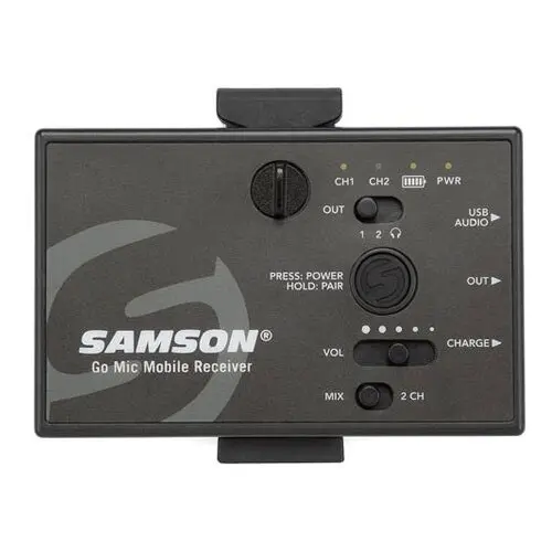 Samson GOMOBILE Digital UHF Wireless Receiver Unit for Mobile/Smartphones Black