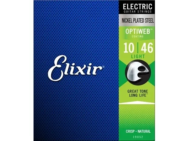 Elixir #19052 Electric Guitar Strings Optiweb Nickel Plated Steel 10-46 Light