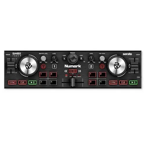 Numark DJ2GO II Portable 31cm Controller w/Touch Platters f/Serato DJ Lite Black