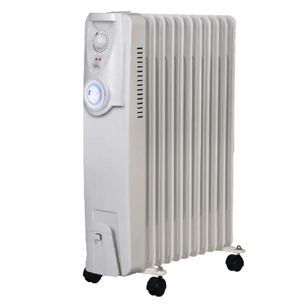 Heller HOCH11T Portable Electric Oil Heater/Heating 11 FIN 24h Timer 2400W White