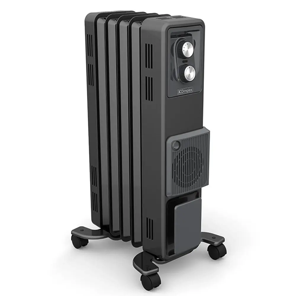 Dimplex 1500W Oil Free Portable Column Heater/Heating w/Turbo Fan/Thermostat BLK