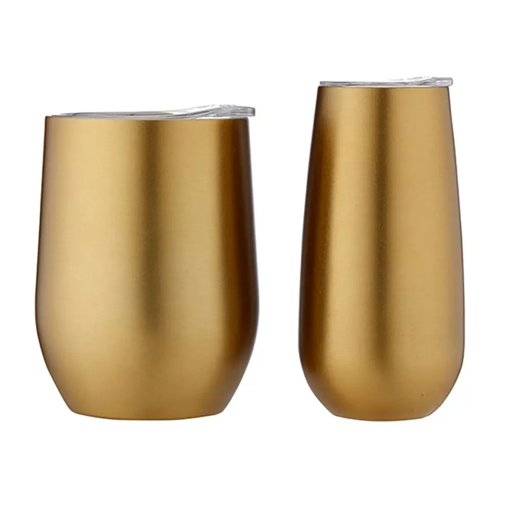 Tempa Sawyer After Hours 350ml Wine Tumbler/150ml Champagne Tumbler Set Gold