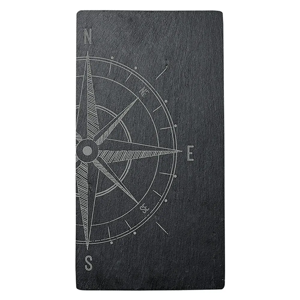 Tempa Atticus 36cm Compass Slate Kitchen Serving Rectangle Board/Plate Food Tray