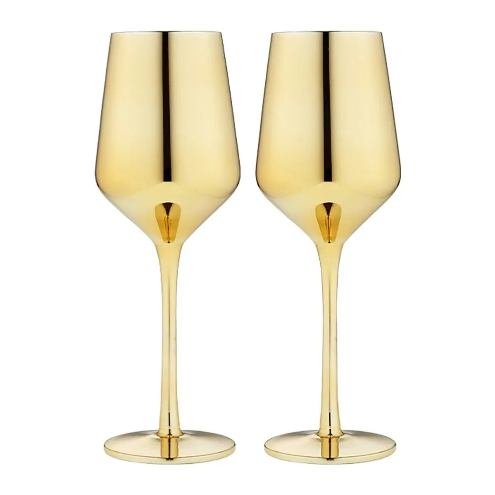 2pc Tempa Aurora 400ml Stem Wine Glass Cocktail Drinking Cup Glassware Gold