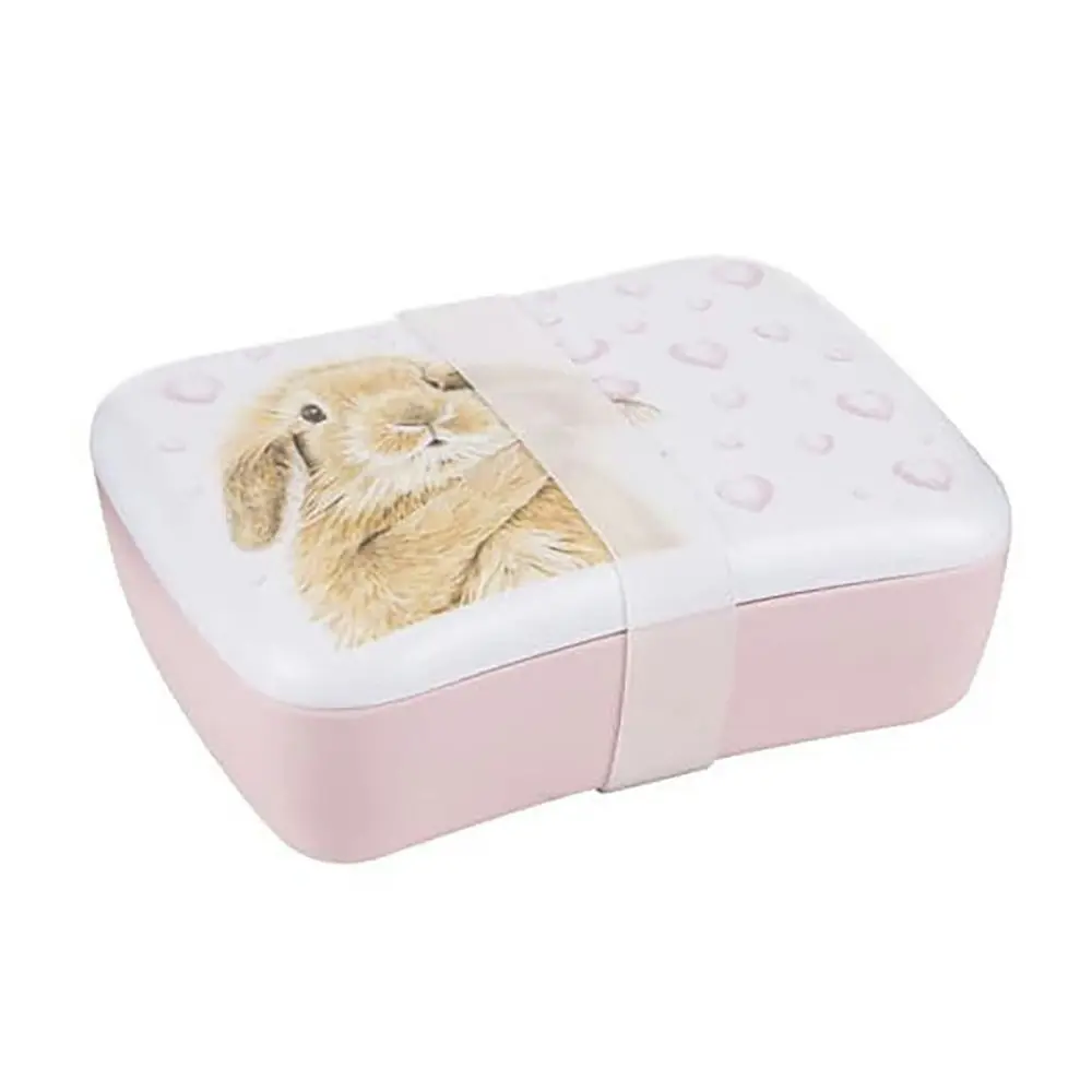 Ashdene Bunny Hearts Kids Melamine Silicone Wrap Lunch Prep Food Storage Box