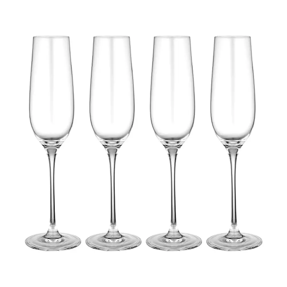 4pc Tempa Quinn 285ml Champagne Glass Sparkling Wine Drink Glassware Cup Clear