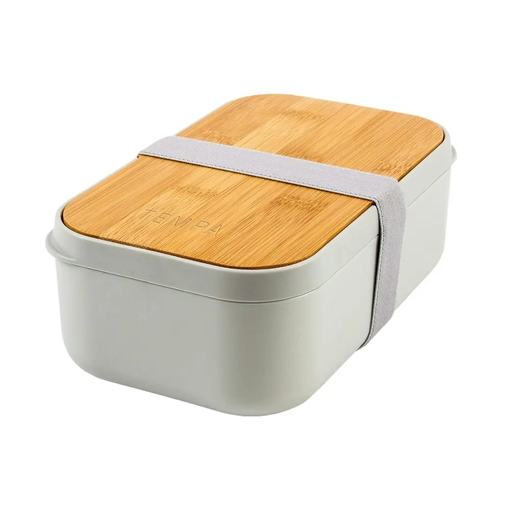 Tempa Bento Airtight/Leakproof Lunch Prep Food Storage Box w/Spoon/Fork/Knife GY