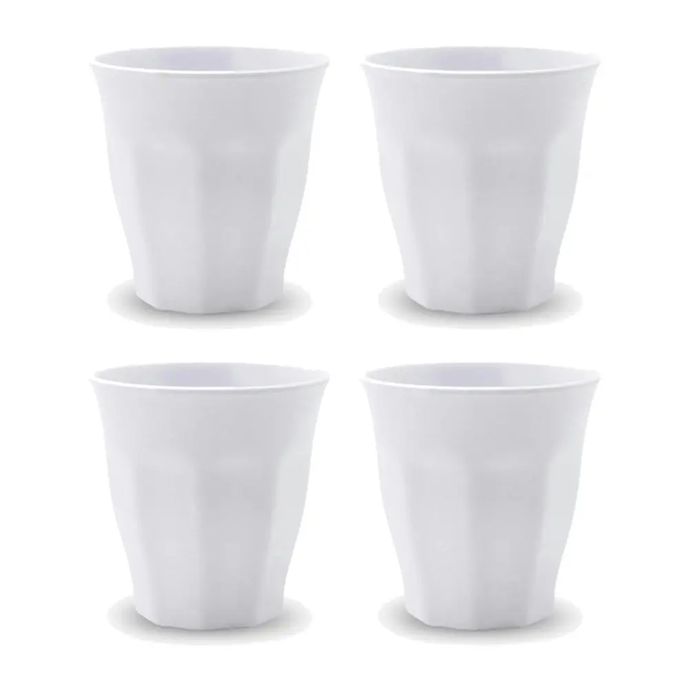 4PK Lemon Lime Melamine Cup Drinking 300ml Water/Juice Kitchen Drink Tumbler WHT