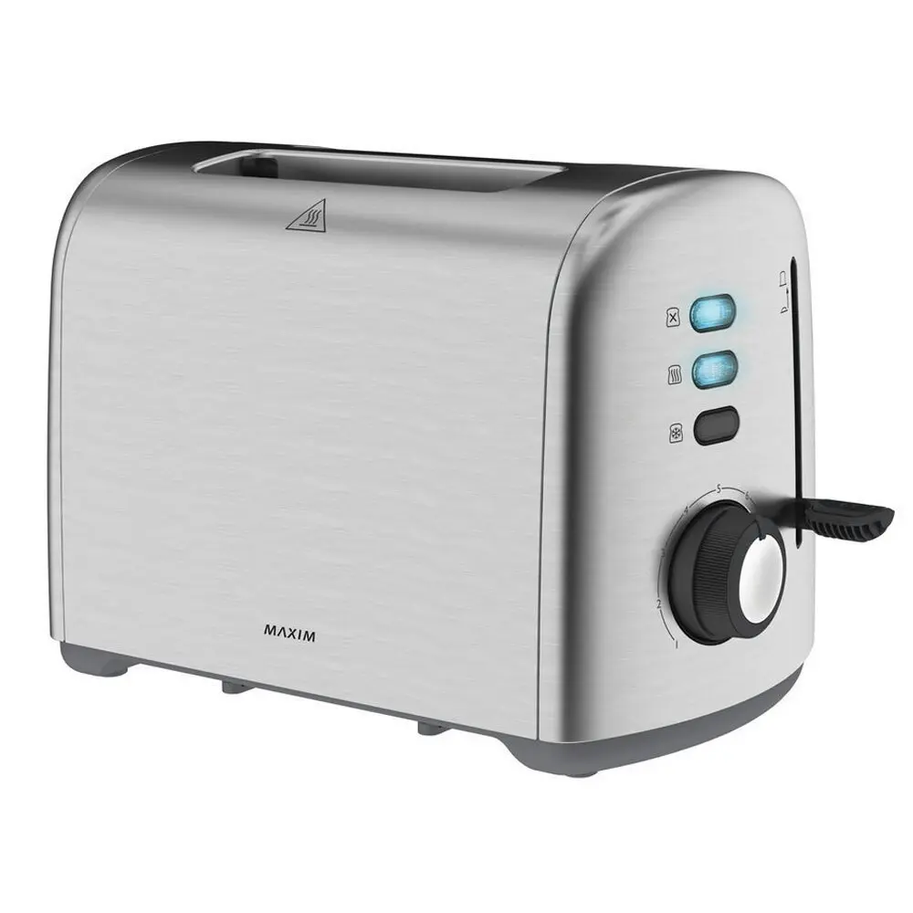 Maxim KitchenPro 2 Slice/Slots Automatic Bread Toaster Stainless Steel Silver