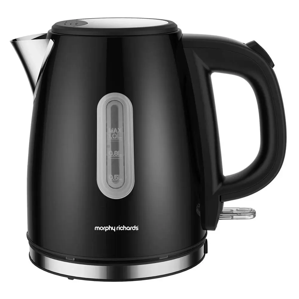 Morphy Richards 1L Electric Kettle 2200W Equip Jug Cordless Water Boiler Black