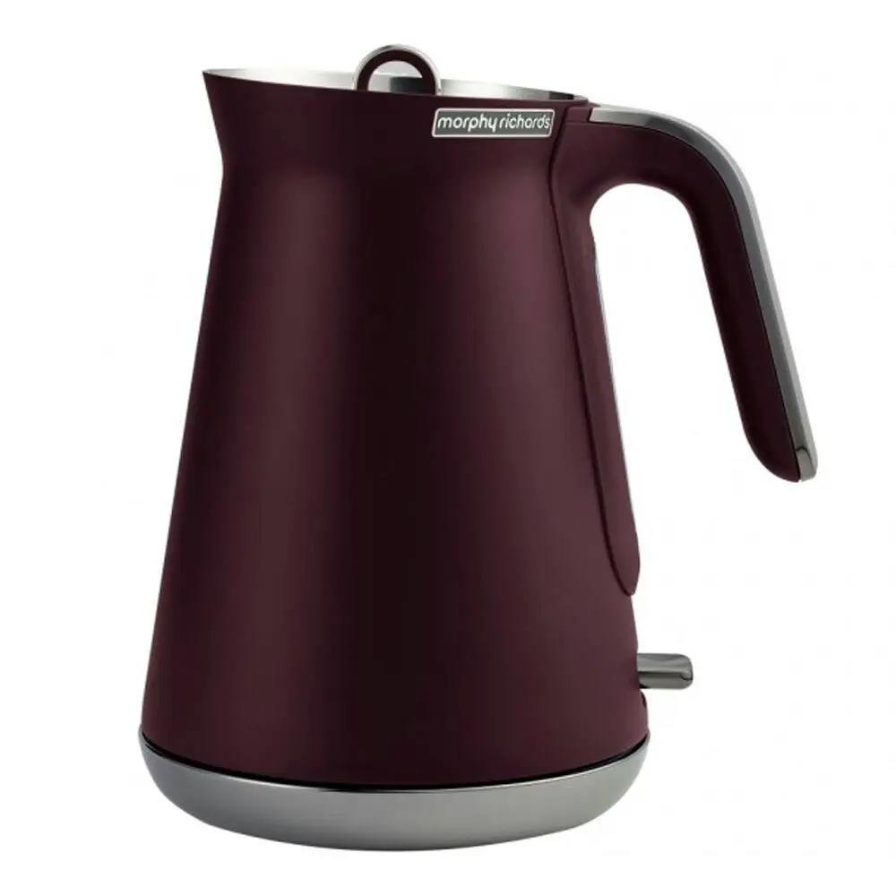 Morphy Richards 1.5L 2200W Cordless Water Kettle Maroon Aspect w/BLK Chrome Base