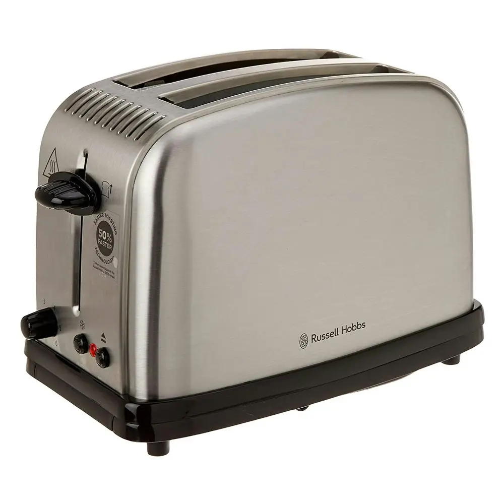 Russell Hobbs RHT12BRU Classic 2 Slice Toaster Brushed Stainless Steel 1670W