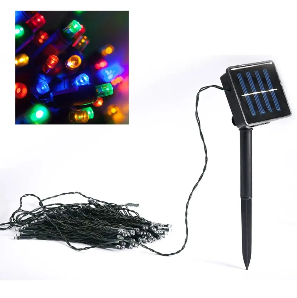 Colour Outdoor/Indoor 100 LED Xmas Christmas Decoration/Party Lights/Solar Panel