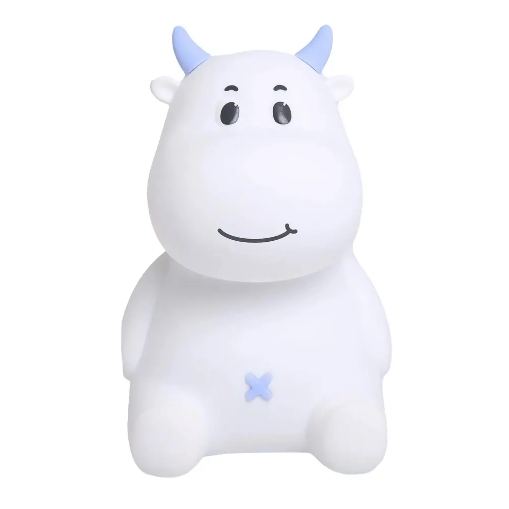 Homedics MyBaby Comfort Creatures Cow 15cm Night Light USB Rechargeable LED Blue