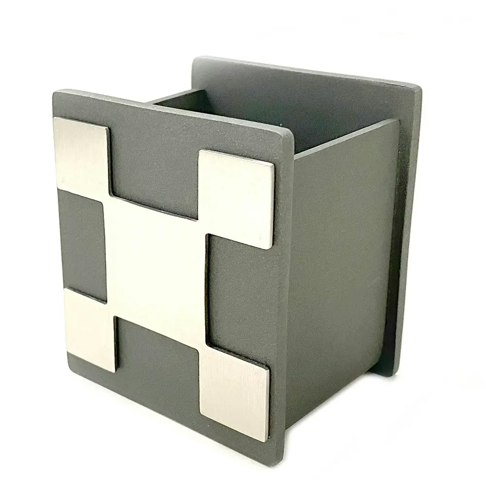 Rectangular 8cm Pen Desk Organiser/Home Office Stationary Cup Storage/Holder CHR