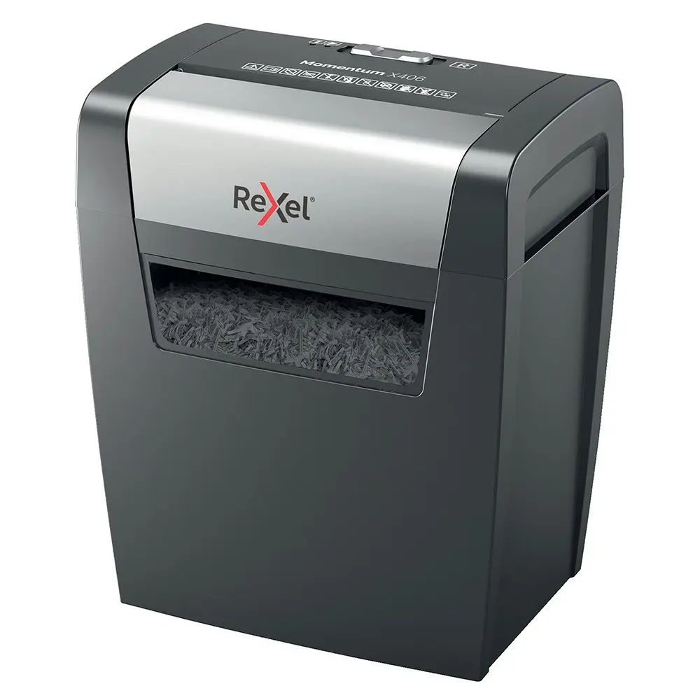 Rexel Momentum X406 Office/Home 15L Cross Cut Shredder A4 Paper 6 Sheets Cutter