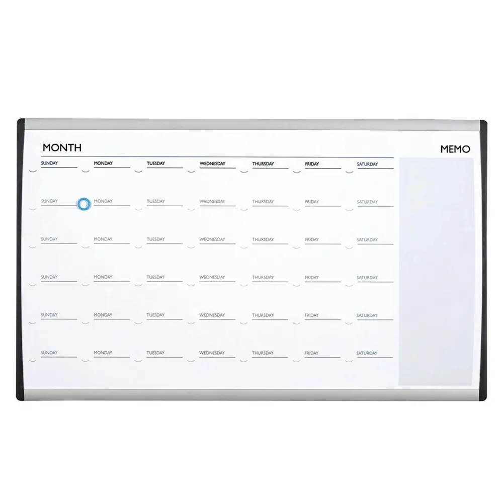 Quartet 76x46cm ARC Cubicle Magnetic Whiteboard Weekly Planner Calendar w/ Pen