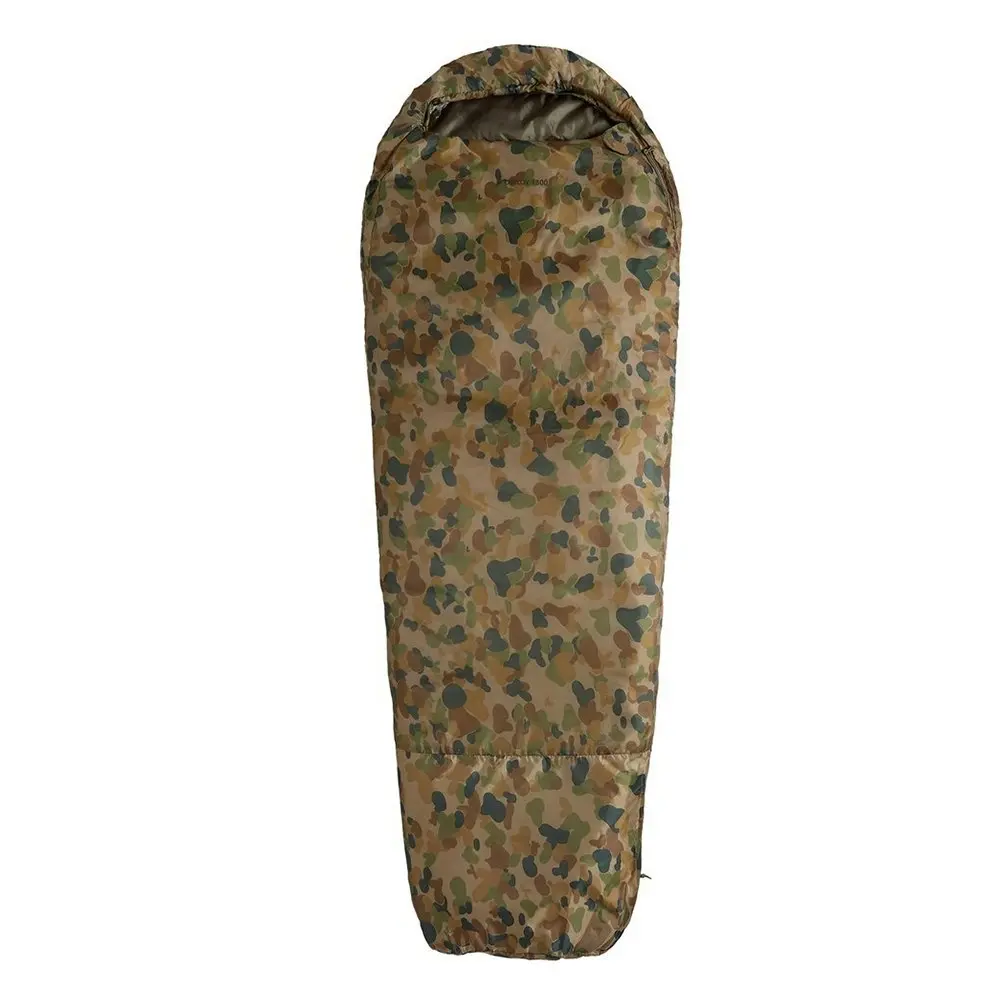 Caribee Deploy 1300 Auscam 220cm Sleeping Bag 0°C Camouflage for Hiking/Camping