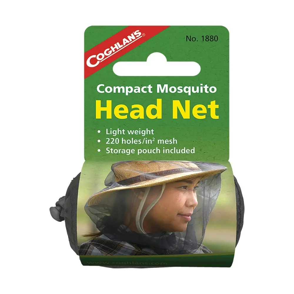 Coghlans 50cm Compact Mosquito Head Net Insect Protector Outdoor Camping Assort.