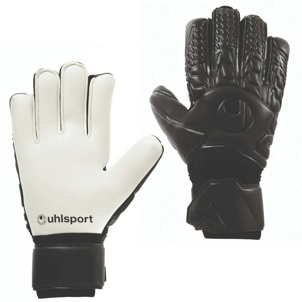 Uhlsport Comfort Absolutgrip VM Size 11 Sports Soccer Gloves Pair w/ Strap Black