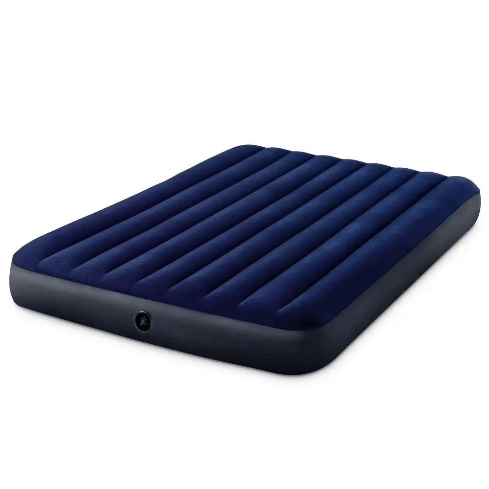 Intex Dura Beam 152x203cm Air Bed Queen Downy Airbed Inflatable Mattress Blue